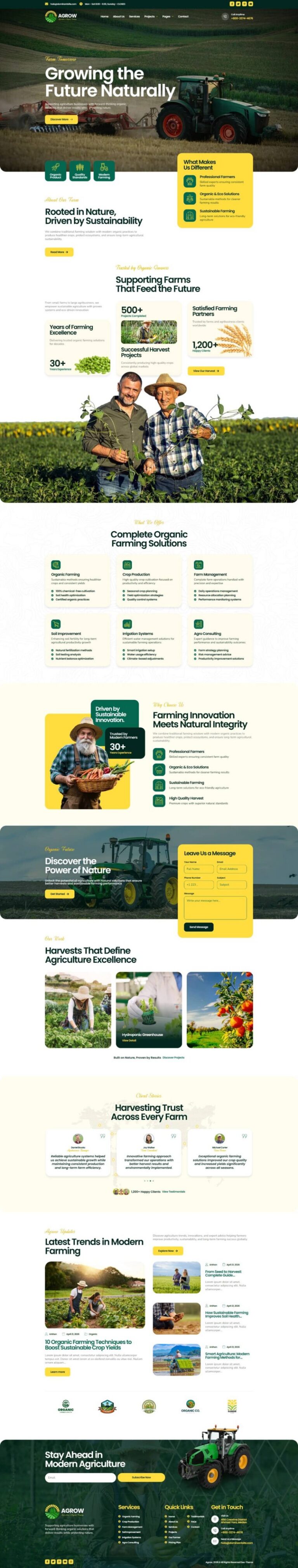 Agrow - Organic Farm Agriculture