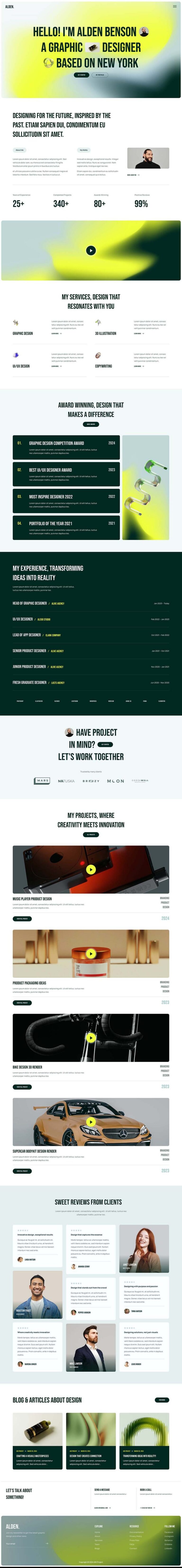 Alden - Personal Creative Portfolio