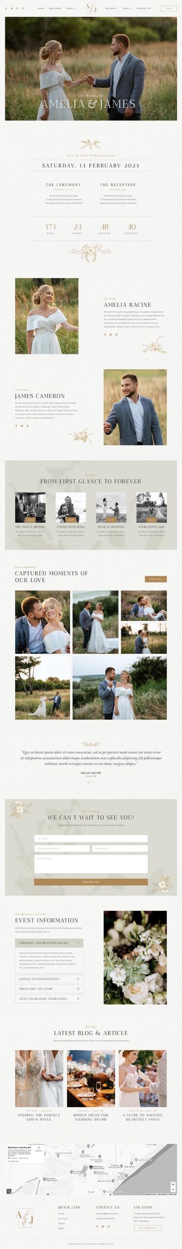 Amelia & James – Wedding Invitation