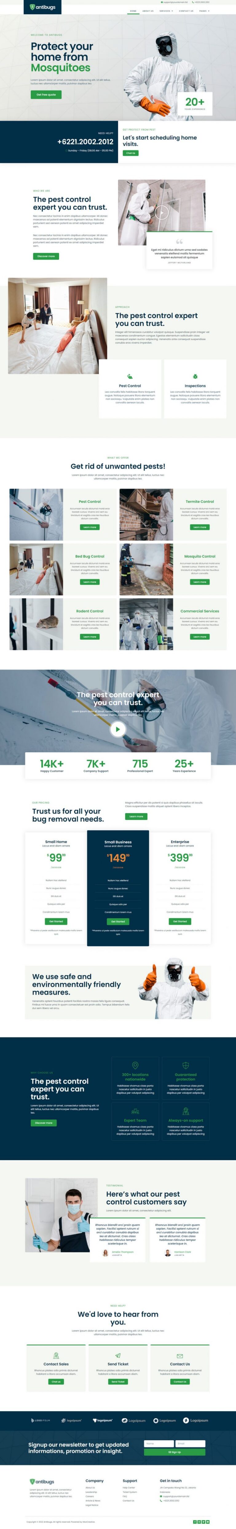 Antibugs - Template kit for pest control services