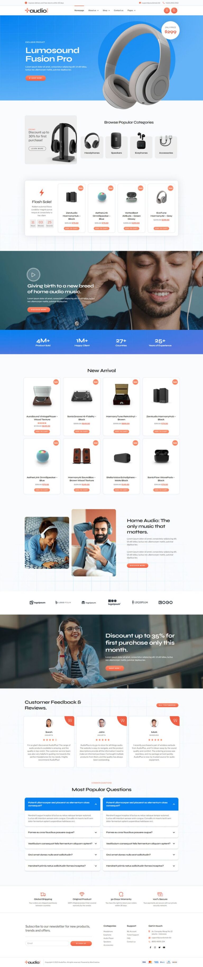 AudioPlus - Template kit for Audio Store