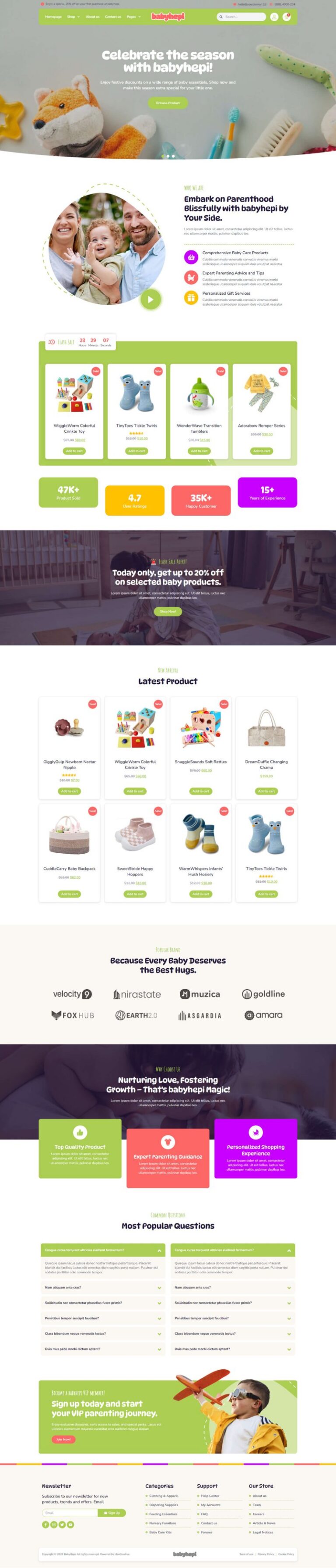 BabyHepi - Template kit for Baby Care Store