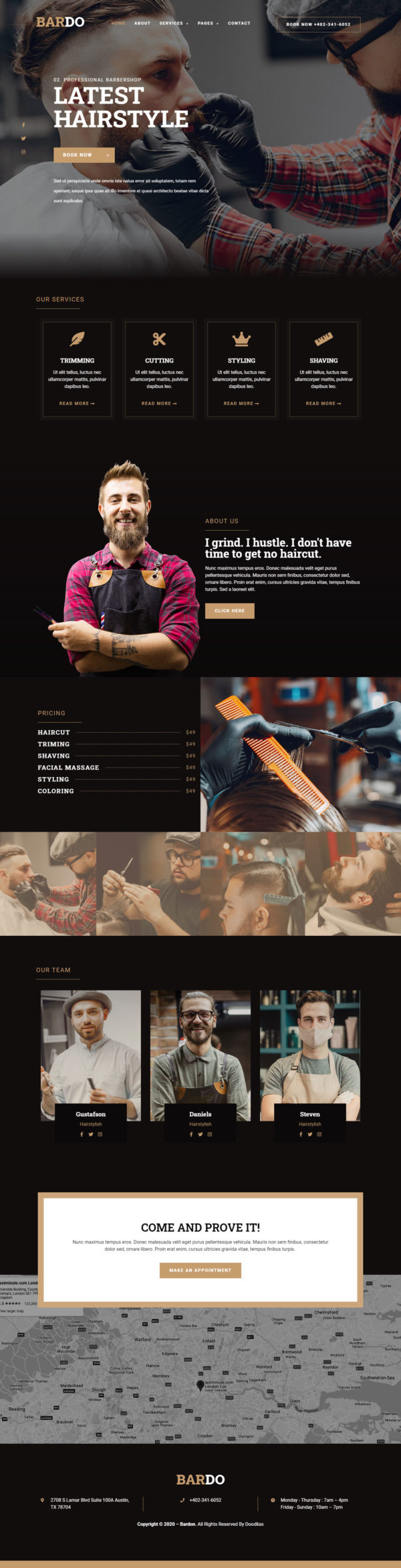 Bardo | Responsive Barbershop Website
