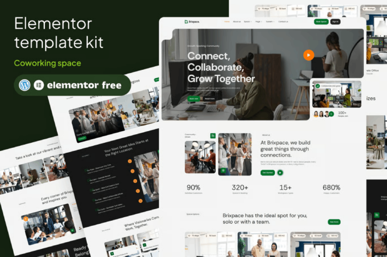 Brixspace - Coworking Space elementor template