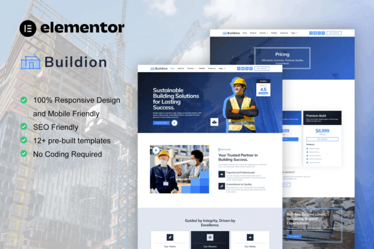 Buildion - Template kit for Construction