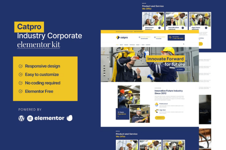 Catpro - Industry Corporate Elementor Kit