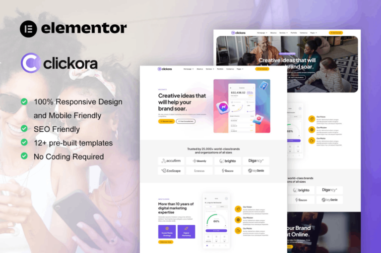 Clickora - Template kit for digital markting services