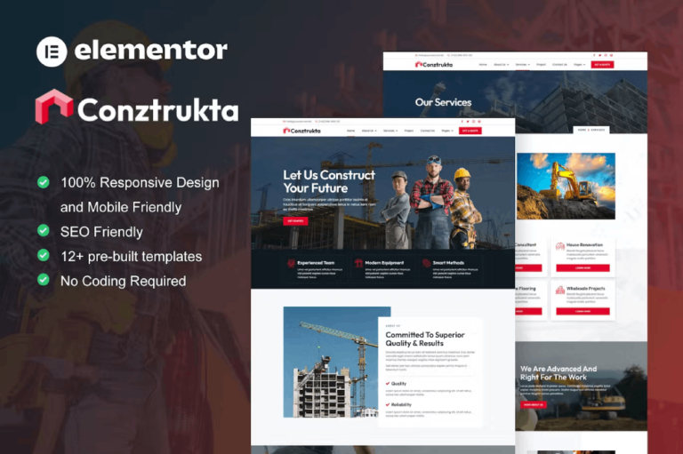 Conztrukta - Template Kit for Construction Company