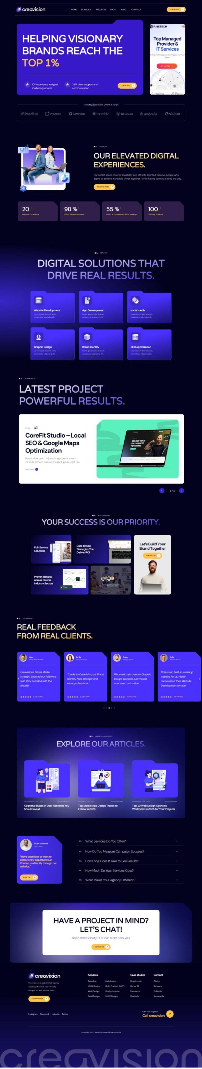 Creavision - Digital Marketing Agency Elementor Pro