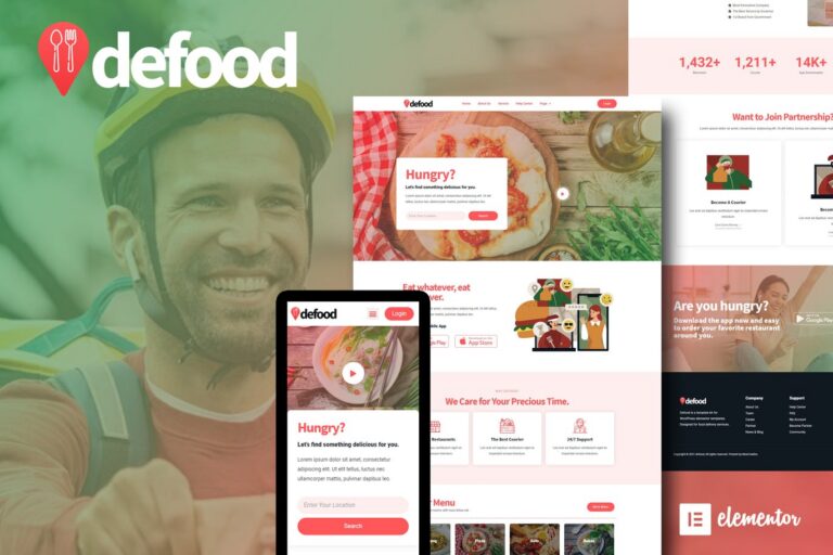Defood - Template Kit For Food Delivery