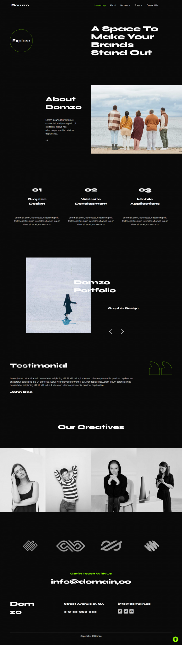 Domzo - Creative Agency Template Kits