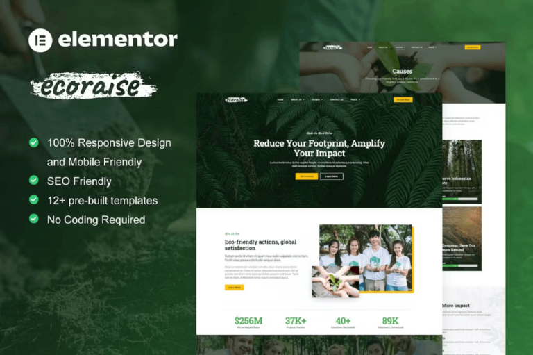 EcoRaise - Template Kit for Charity & Donation