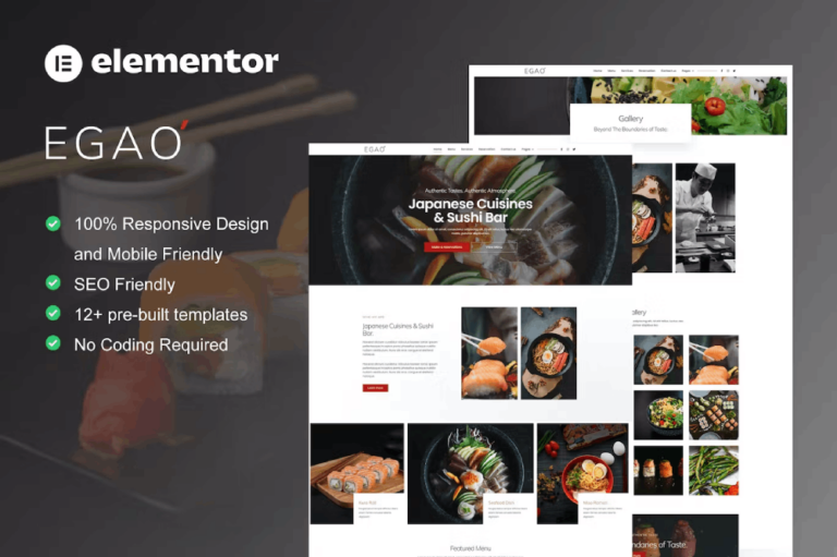 Egao - Template kit for japanese restaurant