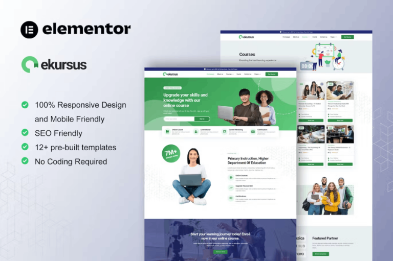 eKursus - Template kit for online course portal