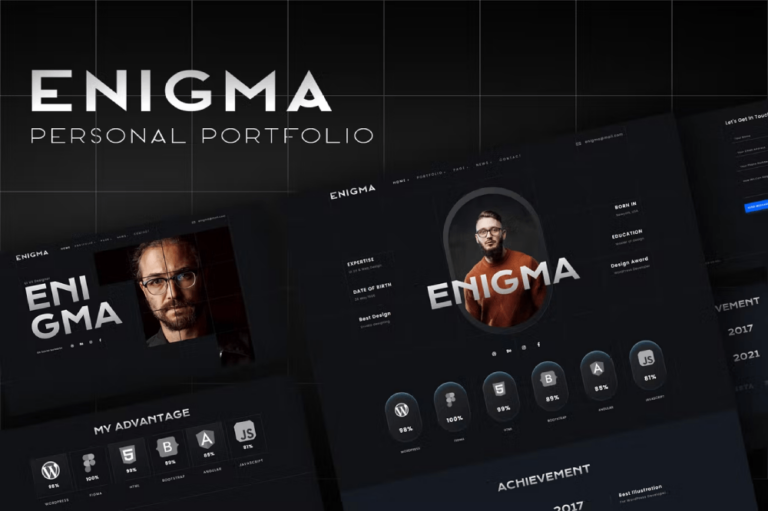 Enigma - Personal Portfolio UI UX design