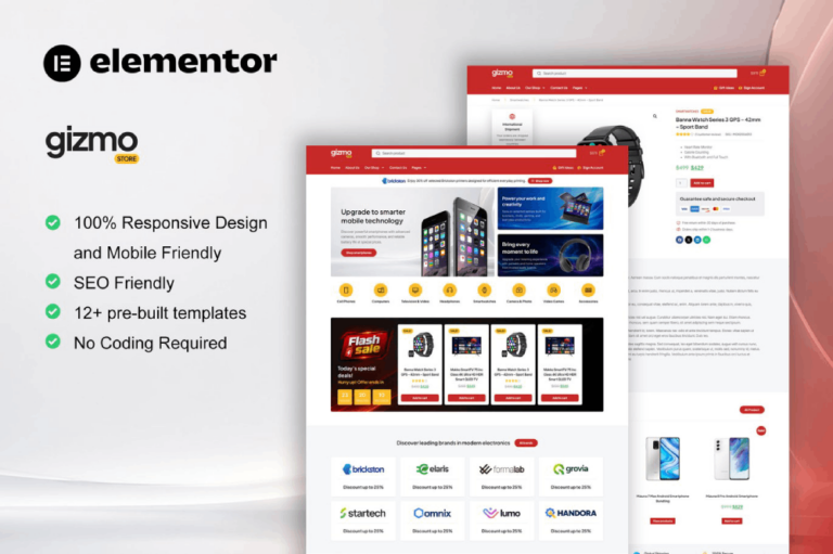 Gizmostore - template kit for electronic store